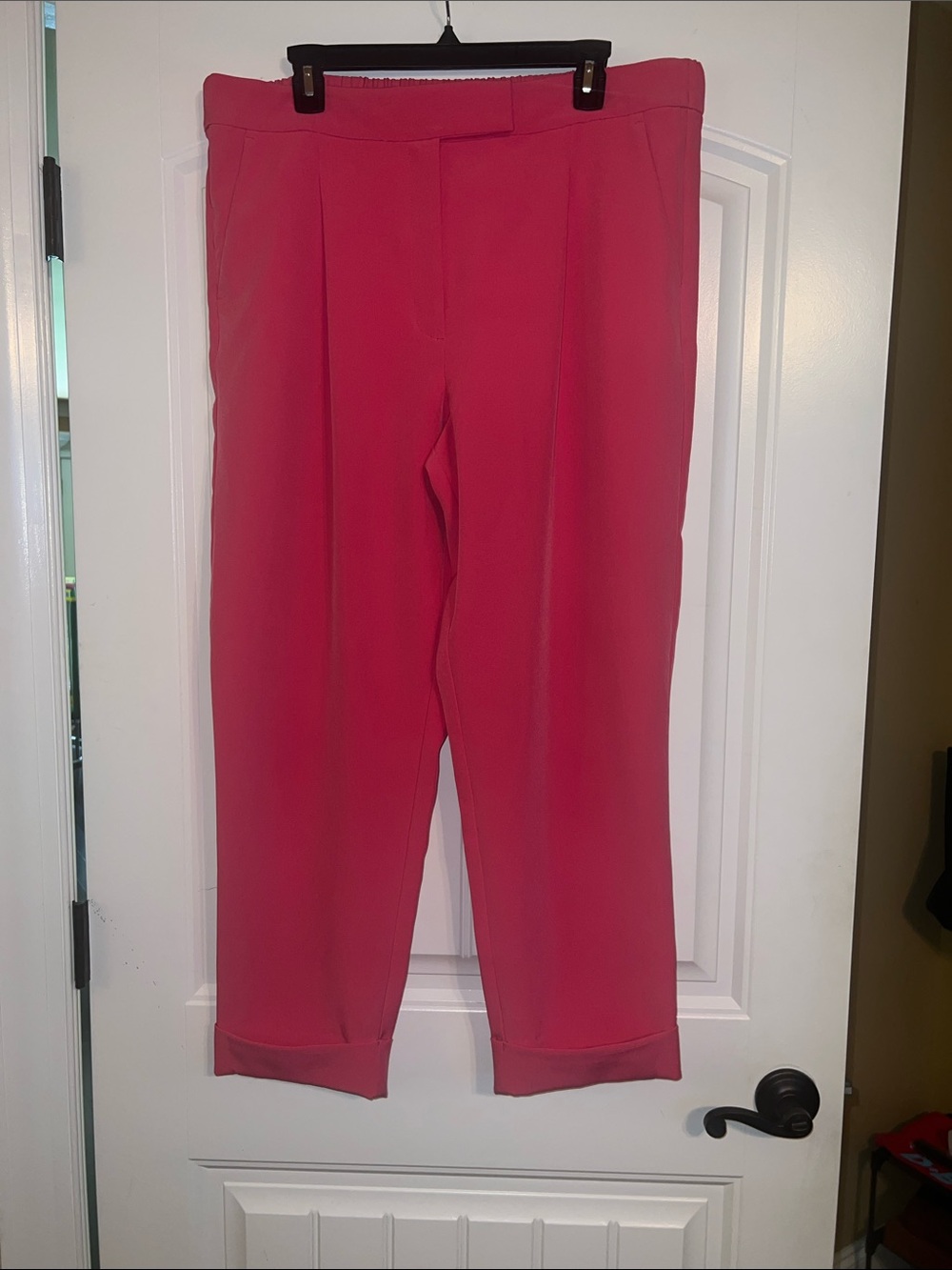 LOFT Women's Cropped Ponte Pants in Hot Pink